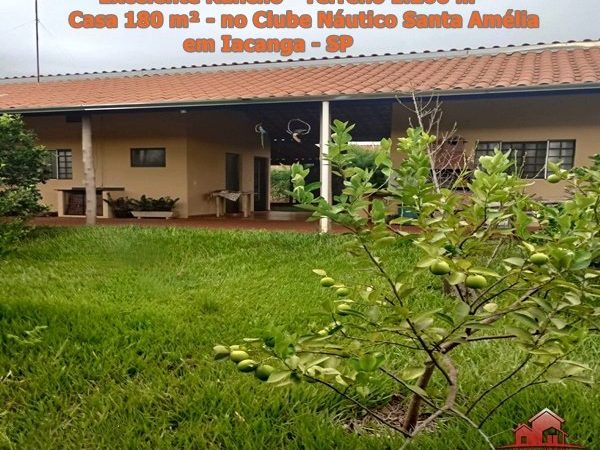 Excelente Rancho no Clube Náutico Santa Amélia em Iacanga- SP