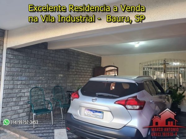 Excelente Residência a Venda na Vila Industrial – Bauru / SP