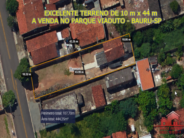 Excelente Terreno a Venda no Parque Viaduto- Bauru-SP