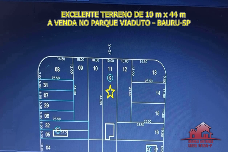 Excelente Terreno a Venda no Parque Viaduto- Bauru-SP