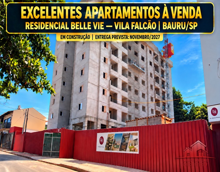 Excelentes Apartamentos á Venda no Residencial Belle Vie – Vila Falcão – Entrega: NOV 2027