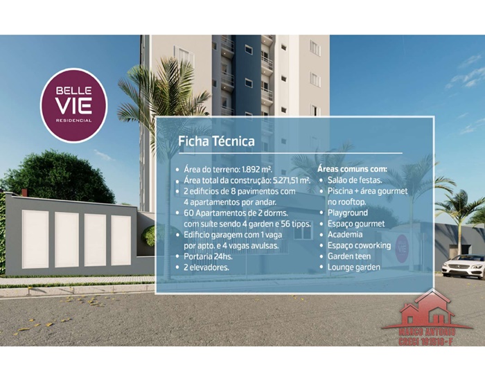 Excelentes Apartamentos á Venda no Residencial Belle Vie – Vila Falcão – Entrega: NOV 2027